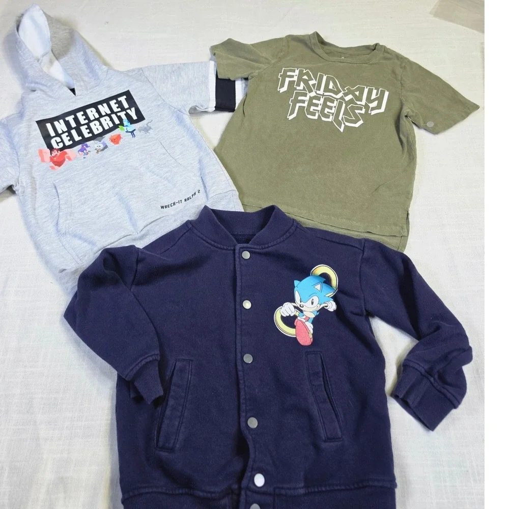 Boys Graphic Top Lot Sonic Hedgehog Jacket Wreck-It Ralph Hoodie Art Class Tee